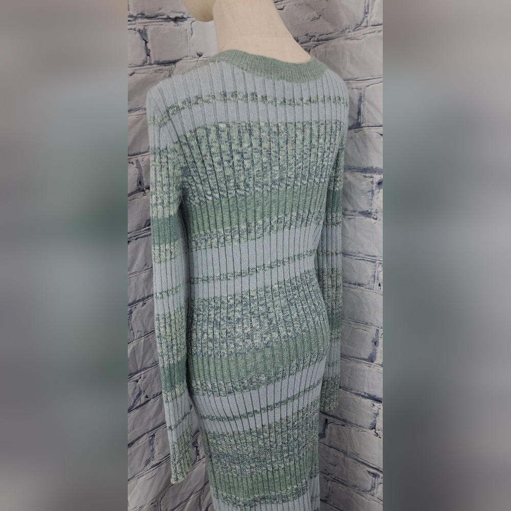 Free People Women's Sweater Cozy Up Cardigan Sweater Dress Ribbed Midi sz Small - Picture 14 of 16